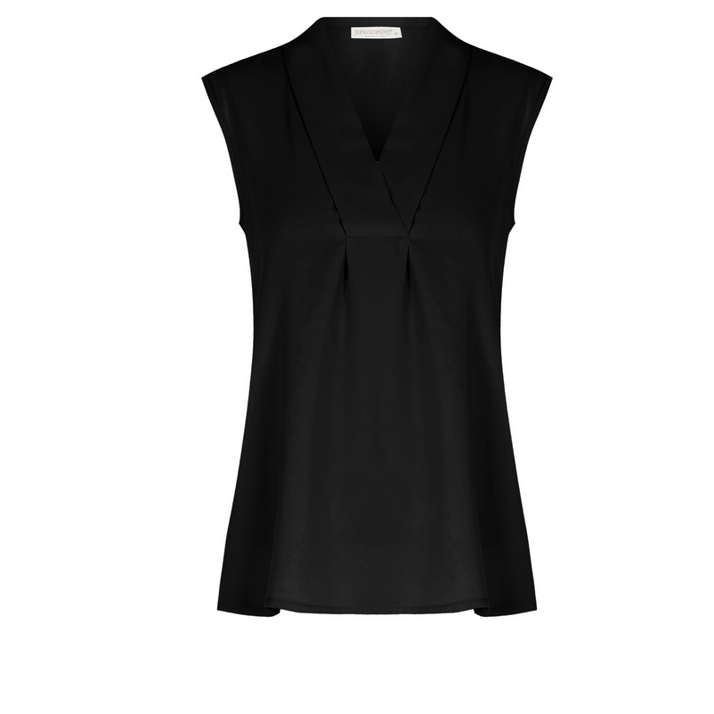 basic Bluse V-Ausschnitt ärmellos